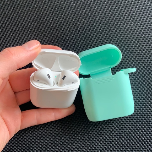 Apple Headphones Airpods First Gen With Silicone Case Poshmark